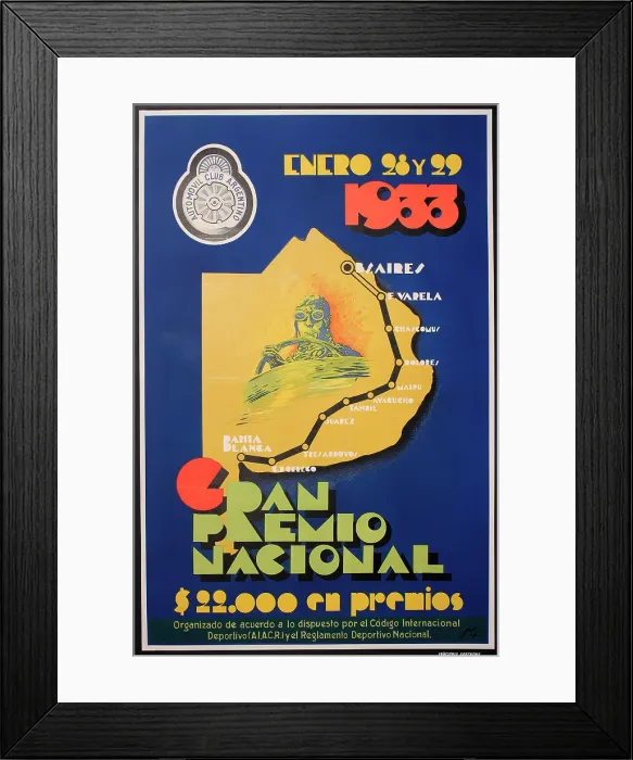 Framed Print : Poster, National Grand Prix, Argentina