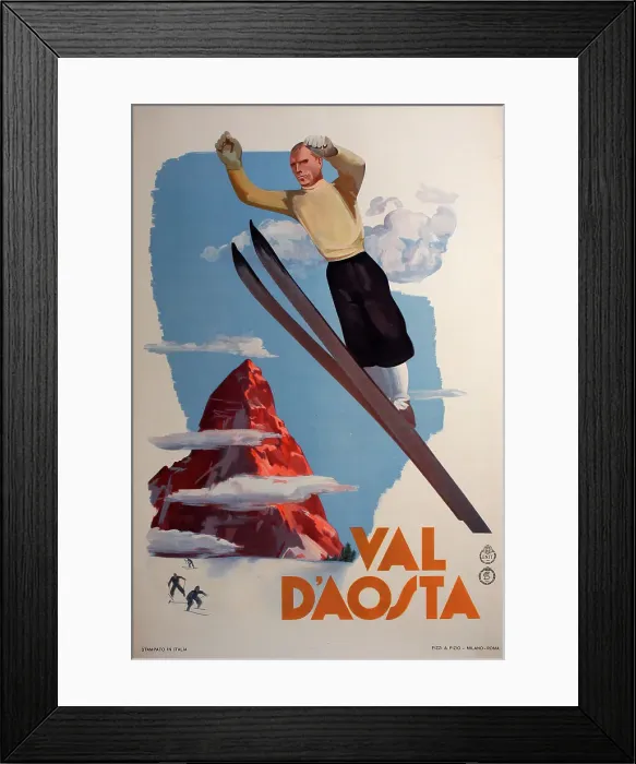 Framed Print : Poster, Val d'Aosta, Italy Framed Print : Poster, Val d'Aosta, Italy