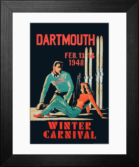 Framed Print : Poster, Dartmouth Winter Carnival Framed Print : Poster, Dartmouth Winter Carnival