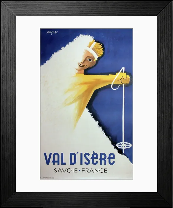 Framed Print : Poster, Val d'Isere, France Framed Print : Poster, Val d'Isere, France