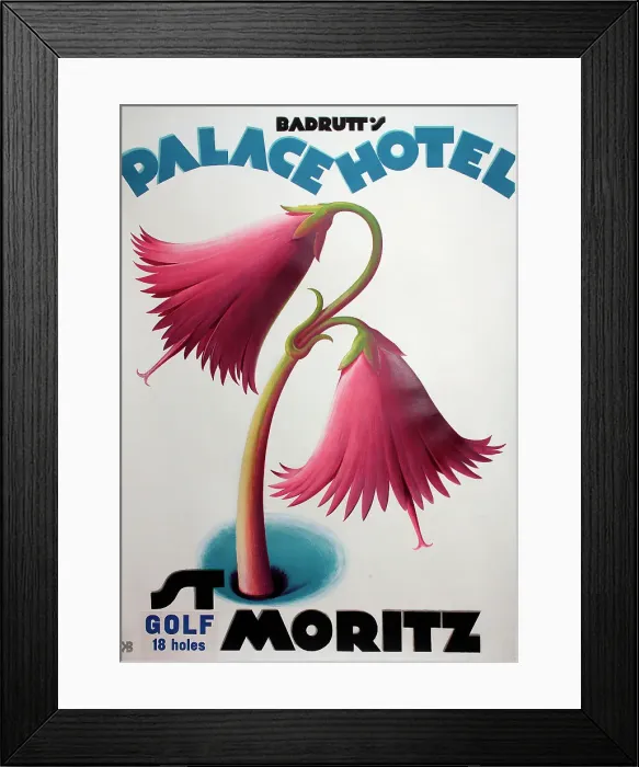 Framed Print : Poster, Palace Hotel, St Moritz, Switzerland Framed Print : Poster, Palace Hotel, St Moritz, Switzerland