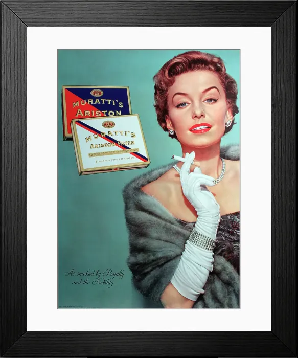 Framed Print : Poster, Muratti's Ariston cigarettes Framed Print : Poster, Muratti's Ariston cigarettes