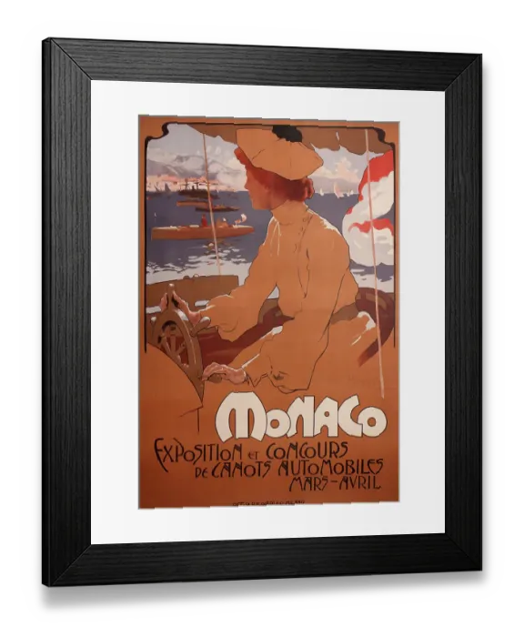 Framed Print : Poster, Monaco, Motor Boat Exhibition and Competition Framed Print : Poster, Monaco, Motor Boat Exhibition and Competition