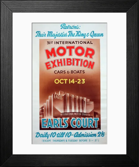 Framed Print : Poster, 31st International Motor Exhibition, Earls Court Framed Print : Poster, 31st International Motor Exhibition, Earls Court
