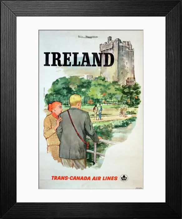 Framed Print : Poster, Ireland via Trans-Canada Air Lines Framed Print : Poster, Ireland via Trans-Canada Air Lines