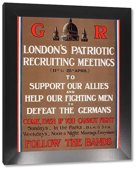 Recruitment poster, London, WW1