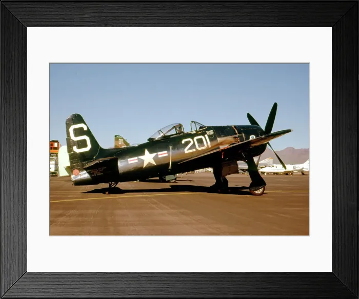 Framed Print : Grumman F8F-2 Bearcat N7825C