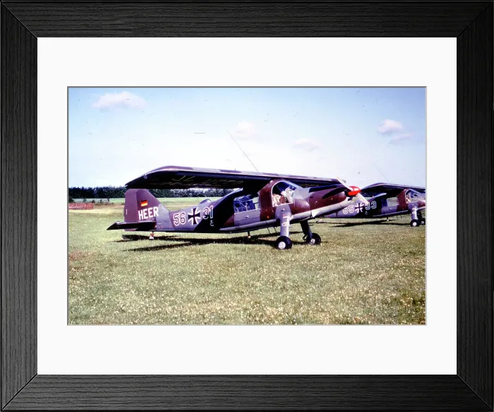 Framed Print : Dornier Do 27B-1 56+31, with 56+33 Framed Print : Dornier Do 27B-1 56+31, with 56+33