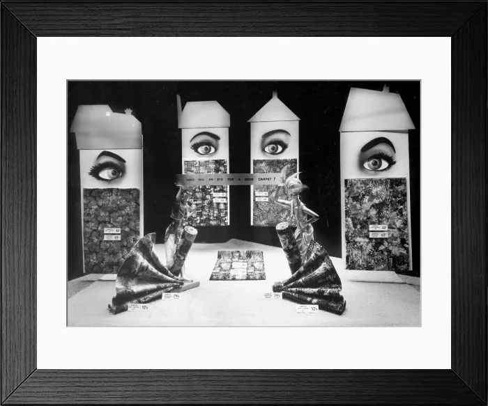 Framed Print : Axminster carpet: window display Framed Print : Axminster carpet: window display