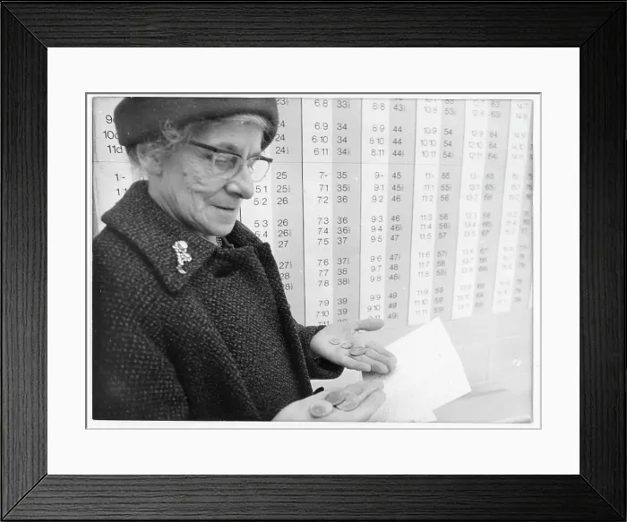Framed Print : The first all-decimal shop Framed Print : The first all-decimal shop