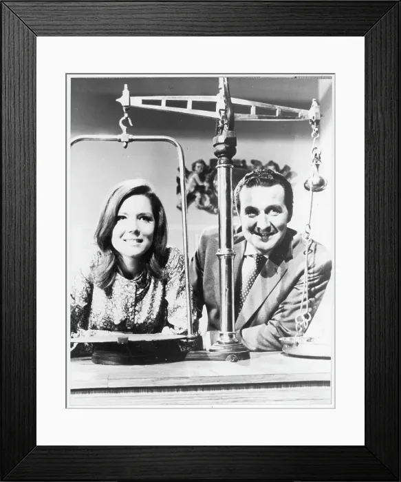 Framed Print : John Steed and Emma Peel from The Avengers Framed Print : John Steed and Emma Peel from The Avengers