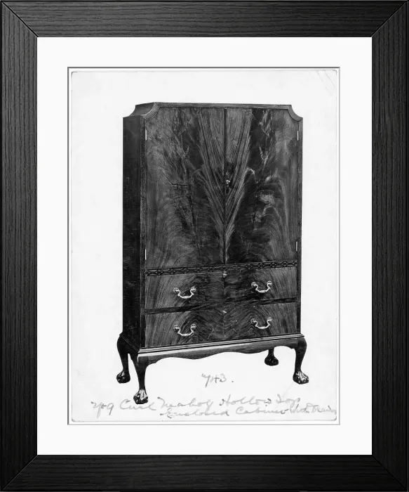 Framed Print : A Walnut cabinet with drawers Framed Print : A Walnut cabinet with drawers