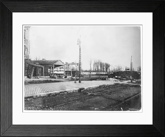 Framed Print : Bomb damage at Maubeuge Framed Print : Bomb damage at Maubeuge