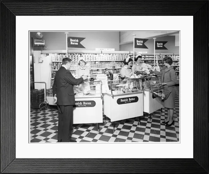 Framed Print : Danish food counters Framed Print : Danish food counters