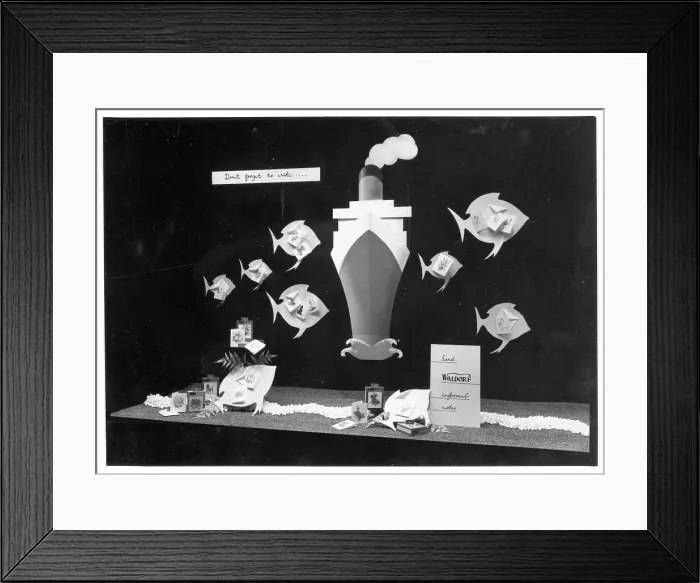 Framed Print : Waldorf writing paper: window display Framed Print : Waldorf writing paper: window display