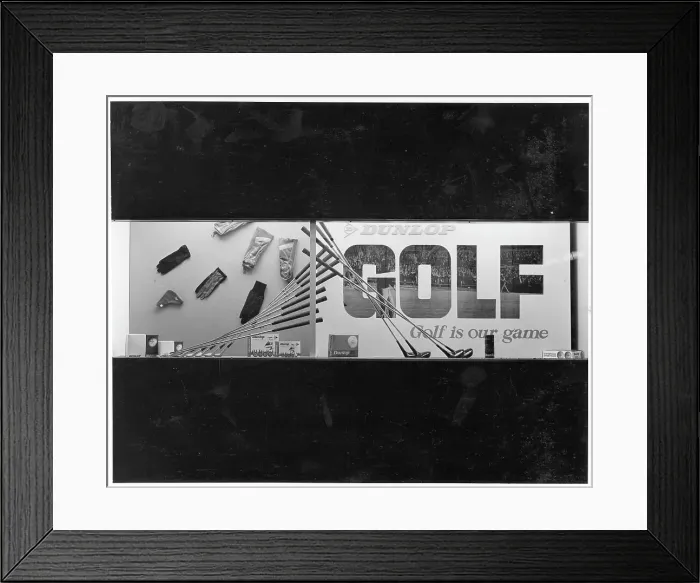 Framed Print : Dunlop shop window showcase Framed Print : Dunlop shop window showcase