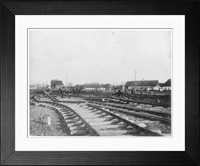 Framed Print : The railway lines at Oudenarde, Belgium Framed Print : The railway lines at Oudenarde, Belgium