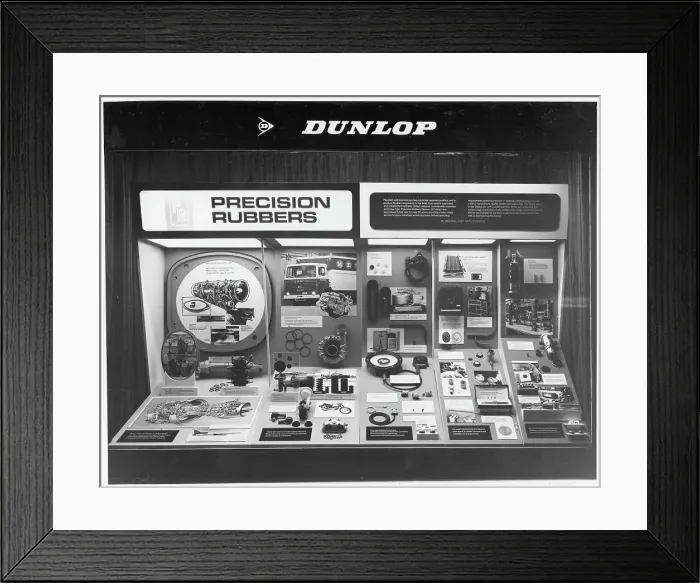Framed Print : Dunlop Precision Rubbers window display Framed Print : Dunlop Precision Rubbers window display