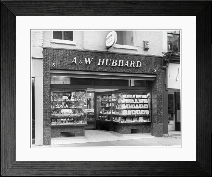 Framed Print : A&W Hubbard's jewellery shop, Ipswich Framed Print : A&W Hubbard's jewellery shop, Ipswich