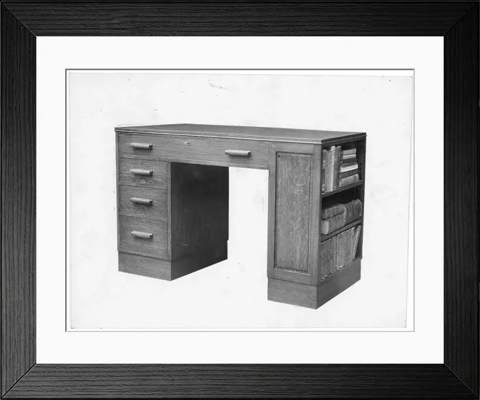 Framed Print : An Oak writing desk Framed Print : An Oak writing desk
