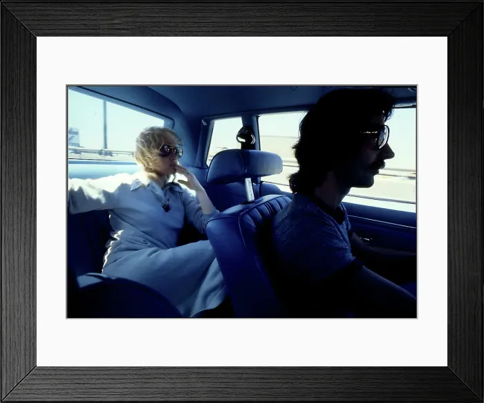 Framed Print : USA - Young woman in back of car San francisco Framed Print : USA - Young woman in back of car San francisco