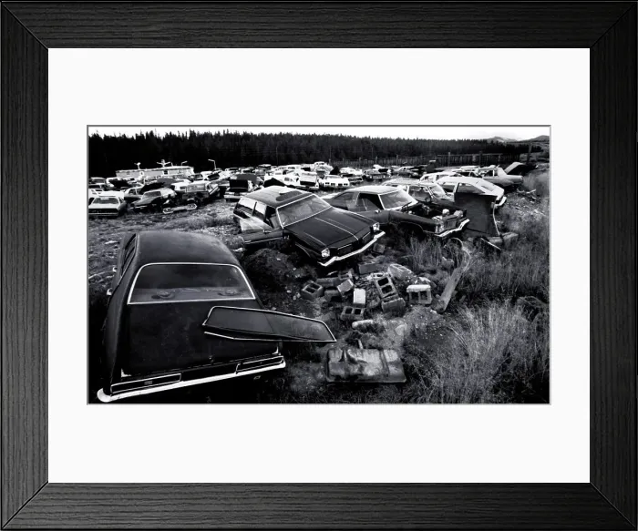 Framed Print : USA - Cars in scrap yard Colorado Framed Print : USA - Cars in scrap yard Colorado