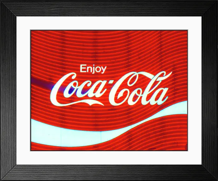 Framed Print : Neon Coca Cola sign LA Framed Print : Neon Coca Cola sign LA