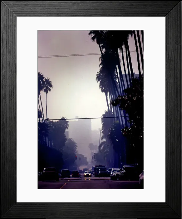 Framed Print : View of road and traffic Los Angeles Framed Print : View of road and traffic Los Angeles