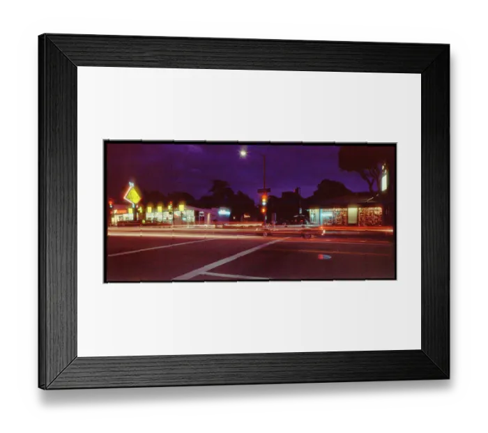 Framed Print : Night shot of Santa Monica street Los Angeles Framed Print : Night shot of Santa Monica street Los Angeles