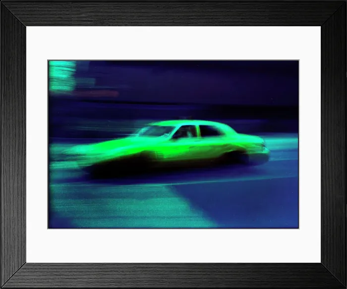 Framed Print : New York yellow cab moving Framed Print : New York yellow cab moving