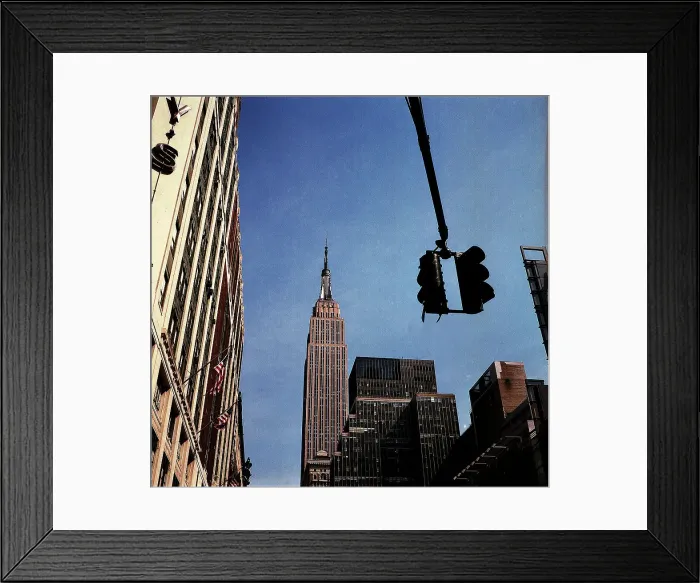 Framed Print : Street view of the Empire State Building New York Framed Print : Street view of the Empire State Building New York