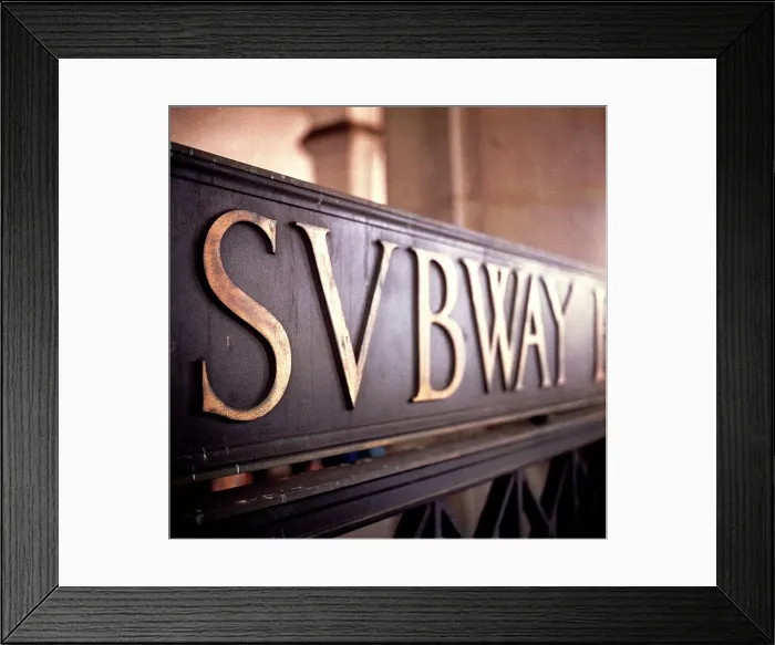 Framed Print : Subway sign New York Framed Print : Subway sign New York