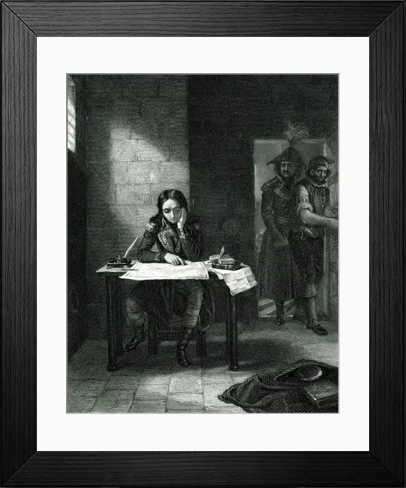 Framed Print : Napoleon in the Prison of Nice Framed Print : Napoleon in the Prison of Nice