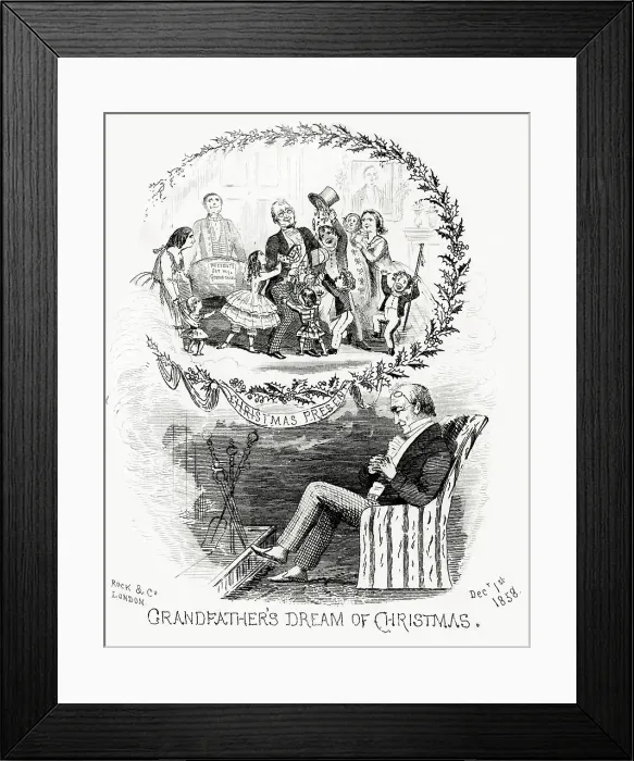 Framed Print : Grandfather's Dream of Christmas Framed Print : Grandfather's Dream of Christmas