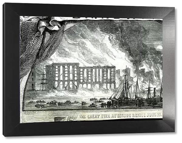 Great Fire at Tooley Street, London Bridge, June 1861