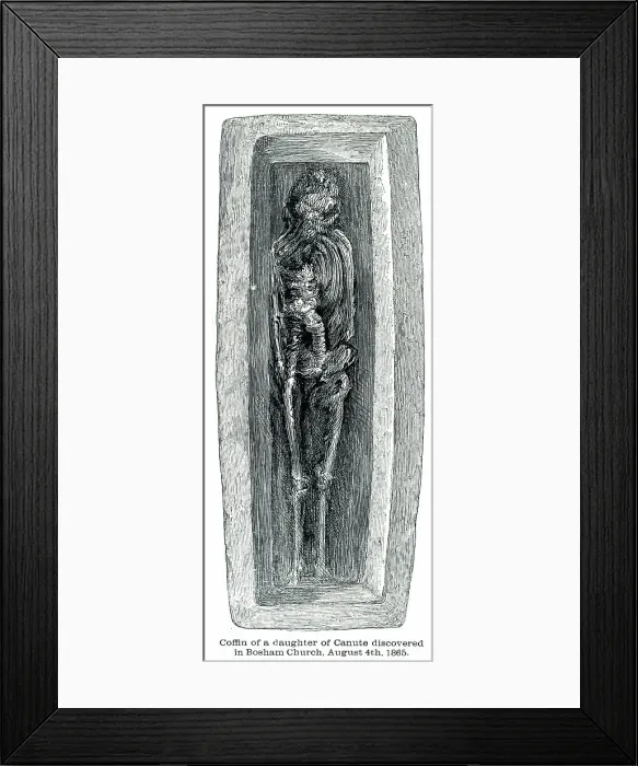 Framed Print : Coffin of a daughter of King Canute, Bosham Church Framed Print : Coffin of a daughter of King Canute, Bosham Church