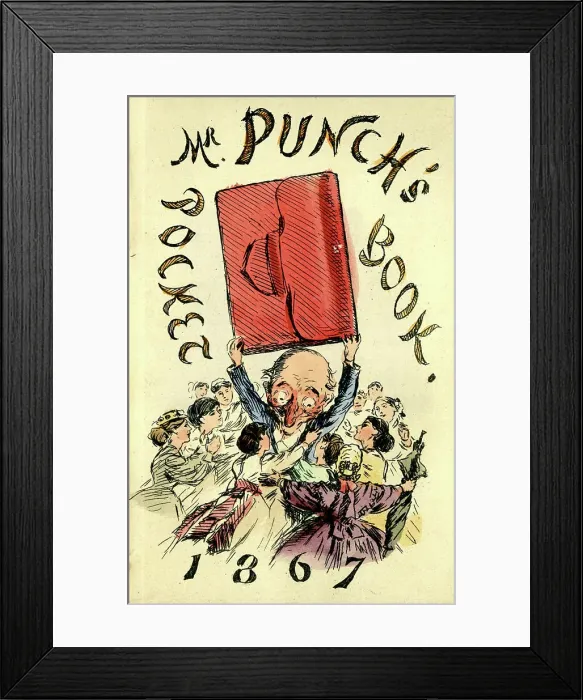 Framed Print : Title page, Mr. Punch's Pocket Book, 1867 Framed Print : Title page, Mr. Punch's Pocket Book, 1867