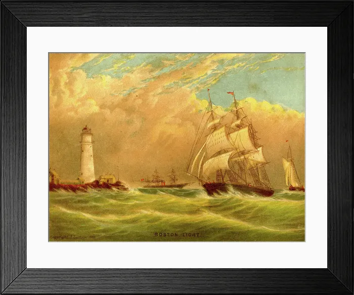 Framed Print : Boston Lighthouse, Little Brewster Island, Massachusetts Framed Print : Boston Lighthouse, Little Brewster Island, Massachusetts