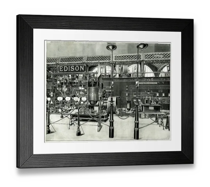 Framed Print : Edison Electric Lighting, Paris Exhibition of 1889 Framed Print : Edison Electric Lighting, Paris Exhibition of 1889