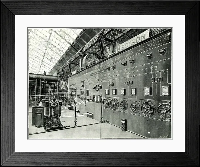 Framed Print : Edison Electric Lighting, Paris Exhibition of 1889 Framed Print : Edison Electric Lighting, Paris Exhibition of 1889