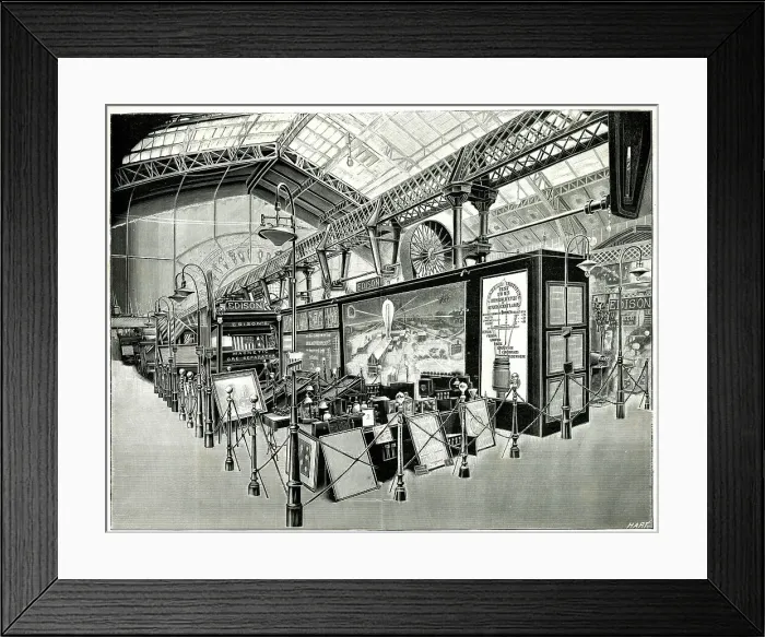 Framed Print : Edison Incandescent Lamps, Paris Exhibition of 1889 Framed Print : Edison Incandescent Lamps, Paris Exhibition of 1889