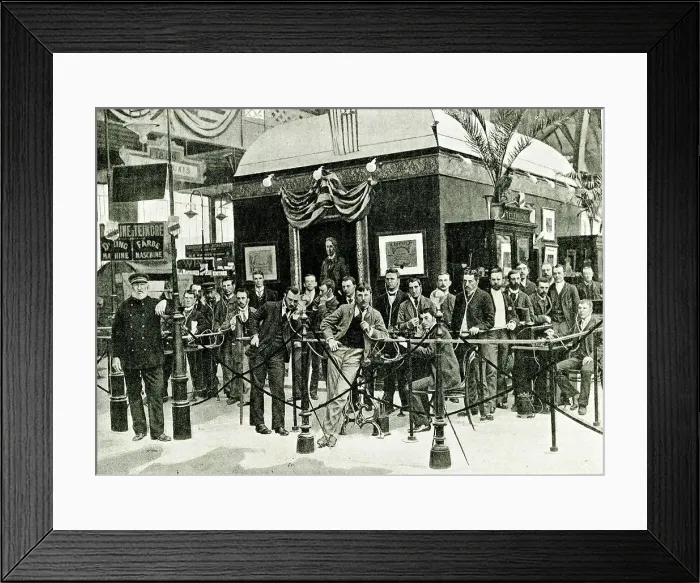 Framed Print : Edison Telephones and Phonographs, Paris Exhibition of 1889 Framed Print : Edison Telephones and Phonographs, Paris Exhibition of 1889