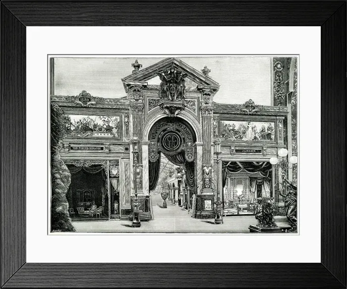 Framed Print : Entrance to Tapestry Section, Paris Exhibition of 1889 Framed Print : Entrance to Tapestry Section, Paris Exhibition of 1889