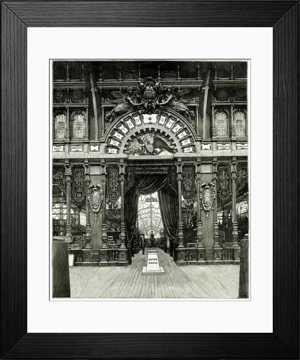 Framed Print : United States Section, Paris Exhibition of 1889 Framed Print : United States Section, Paris Exhibition of 1889