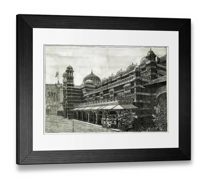 Framed Print : Exterior of the Indian Palace, Paris Exhibition of 1889 Framed Print : Exterior of the Indian Palace, Paris Exhibition of 1889