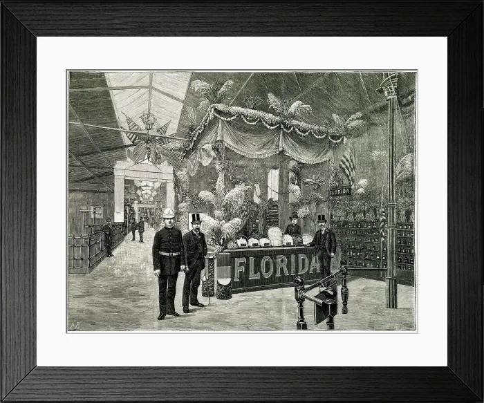 Framed Print : Florida Collective Exhibits, Paris Exhibition of 1889 Framed Print : Florida Collective Exhibits, Paris Exhibition of 1889