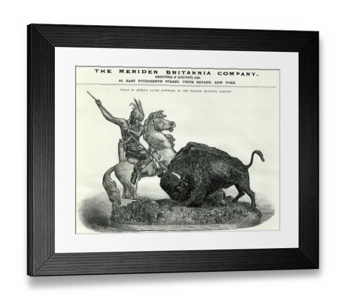 Framed Print : Hunting the Buffalo, Paris Exhibition of 1889 Framed Print : Hunting the Buffalo, Paris Exhibition of 1889