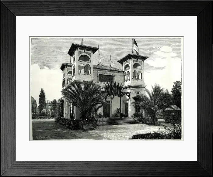 Framed Print : Pavilion of Principality of Monaco, Paris Exhibition of 1889 Framed Print : Pavilion of Principality of Monaco, Paris Exhibition of 1889