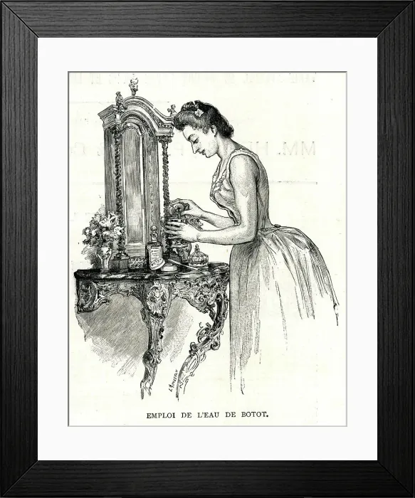 Framed Print : Pouring Botot water, Paris Exhibition of 1889 Framed Print : Pouring Botot water, Paris Exhibition of 1889