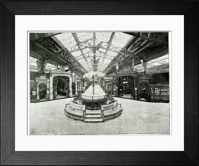 Framed Print : Stands including Tiffany and Co, Paris Exhibition of 1889